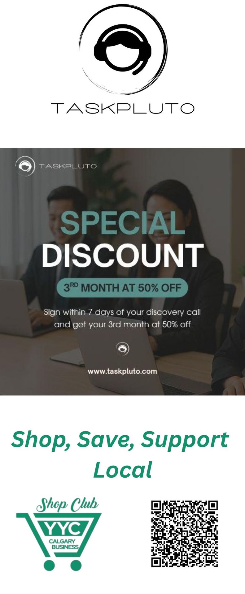 Customers that sign within seven days of the discovery call with the company will receive a 50% discount on their third month